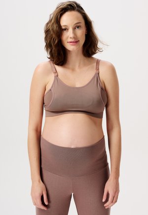 NOPPIES MATERNITY ESSENTIALS SEAMLESS PUMPING AND NURSING BRA MAE SENSIL® BREEZE - Bustier - deep taupe