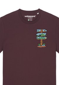 watapparel ADVENTURE IS EVERYWHERE - T-shirt print - red brown