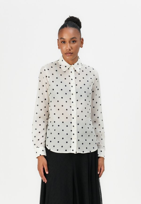 REGULAR SHIRT - Button-down blouse - eggshell