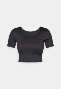 ONPJAIA LIFE CROP SEAM TOP - Potiskana majica - black