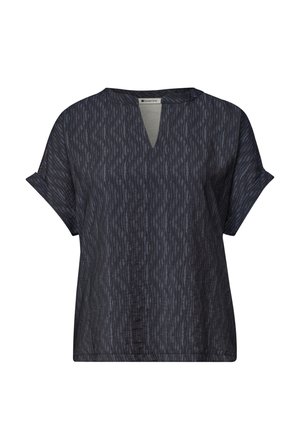 Street One, DROPPED SHOULDER SHIRT MIT SPLIT NECK - Blouse - ashen blue