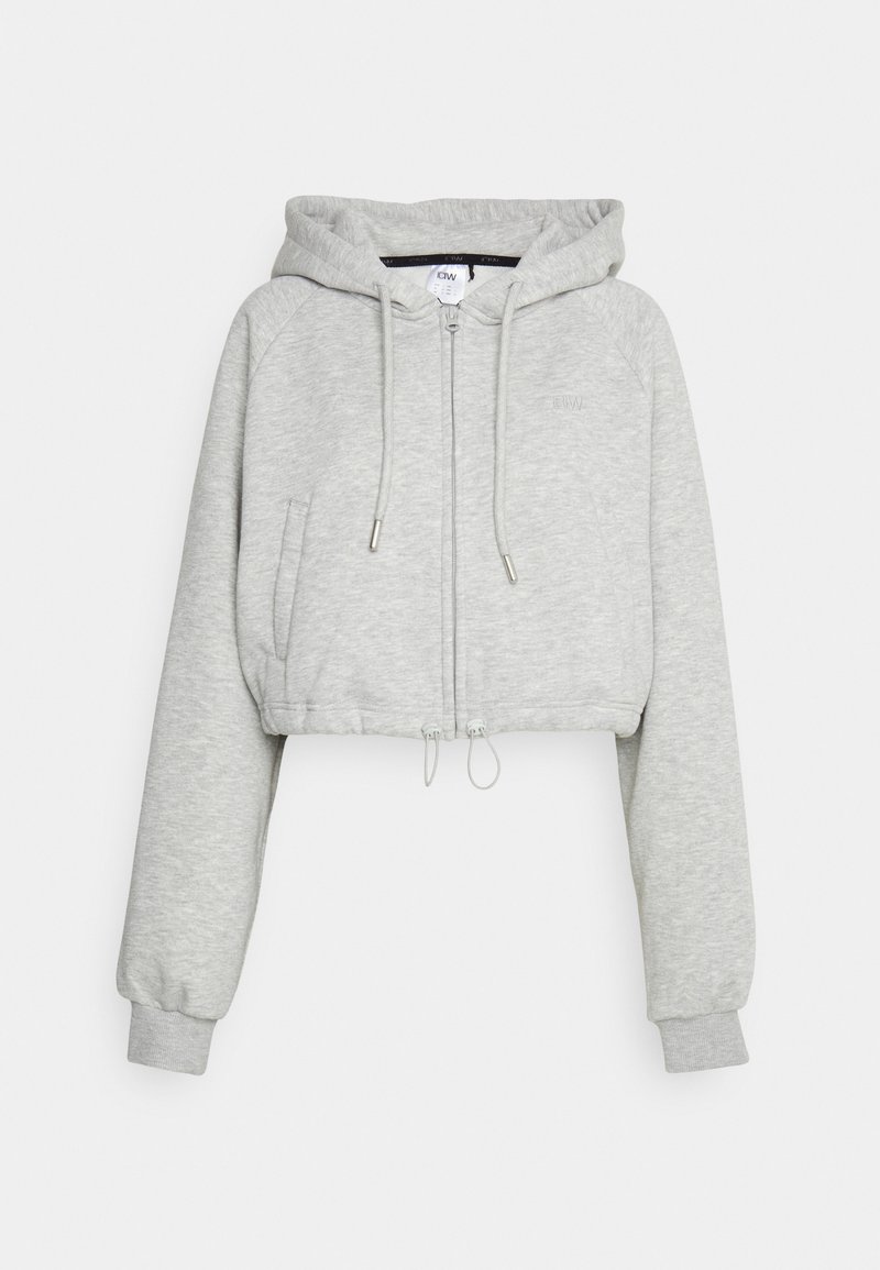 ICANIWILL EVERYDAY CROPPED HOODIE - Sweatjacke - light grey  melange/hellgrau-meliert - Zalando.de