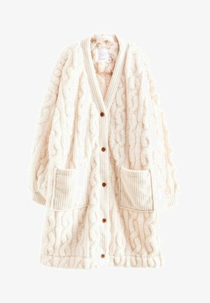 CABLE  REGULAR FIT - Strickjacke - cream