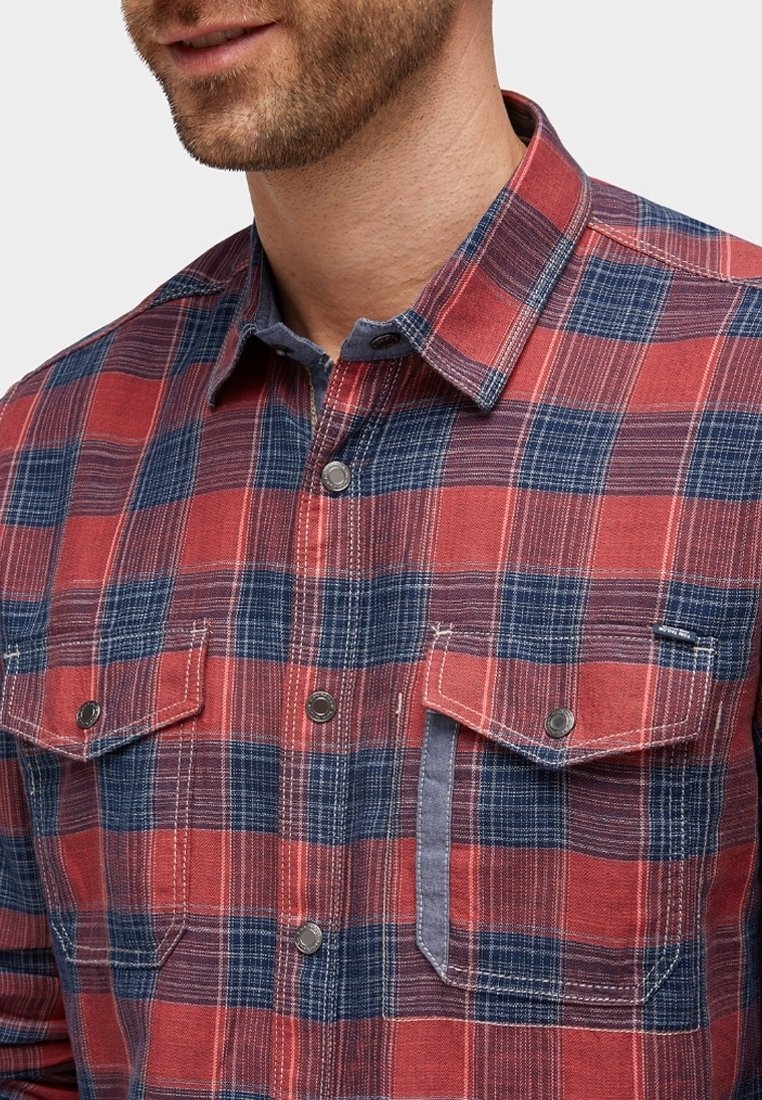 TOM TAILOR Overhemd - navy chambray dot design/blauwgrijs TOM TAILOR Overhemd - navy chambray dot design/blauwgrijs
