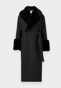 TWINSET OVERCOAT - Cappotto classico - sale pepe nero/silver coloured