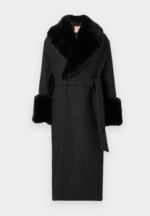 TWINSET OVERCOAT - Cappotto classico - sale pepe nero/silver coloured