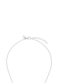 Collana in argento con un design delicato e sottile. Presenta una chiusura a moschettone e una lunghezza regolabile con una piccola catena di estensione.