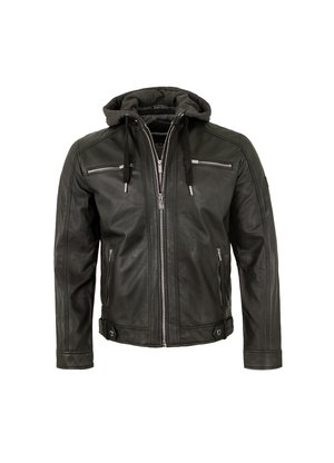 Bruno Banani SMUDO - Lederjacke - schwarz