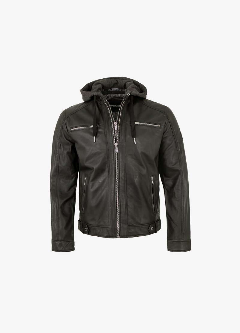 Bruno Banani SMUDO - Lederjacke - schwarz