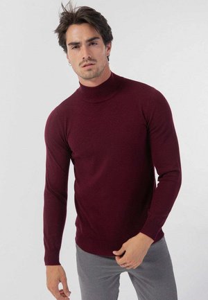 FINE À COL CHEMINÉE   - Pullover - bordeaux