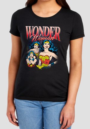 Cotton Soul, WONDER WOMAN CLASSIC BOOTLEG - Print T-shirt - black