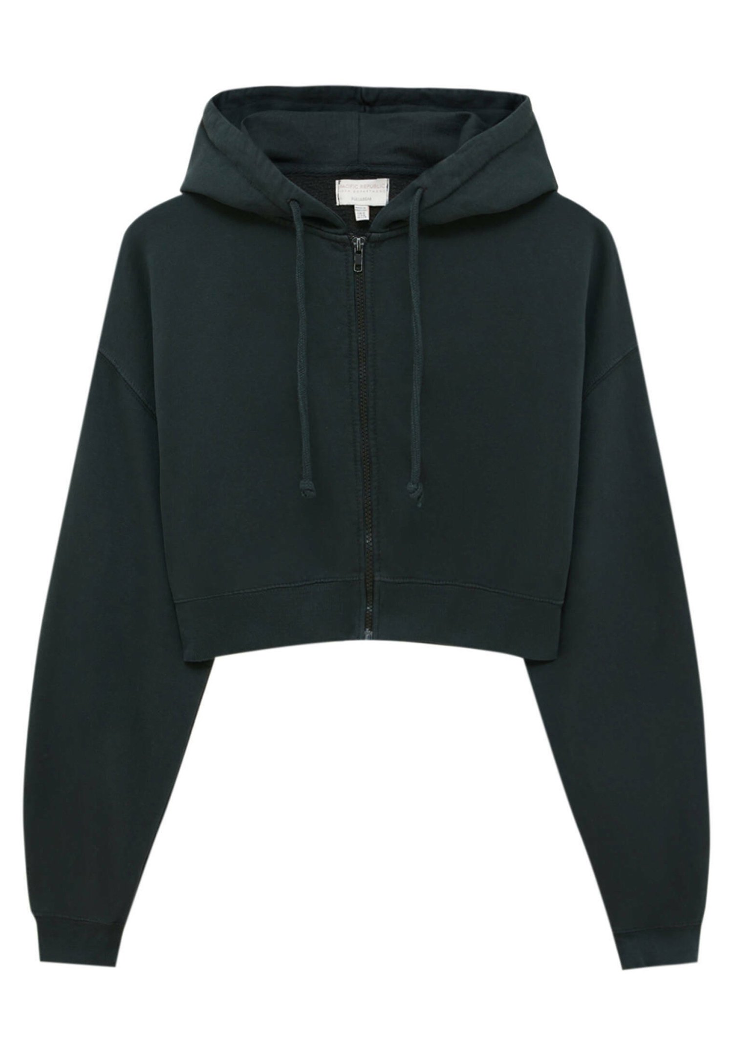 crop top black jacket