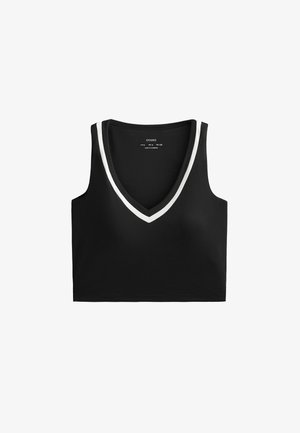 OYSHO V-NECK COMFORTLUX - Camicetta - black