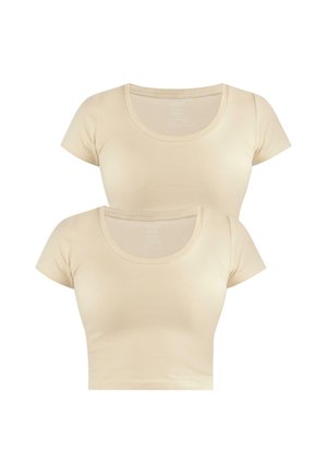 2 PACK  - Basic T-shirt - beige