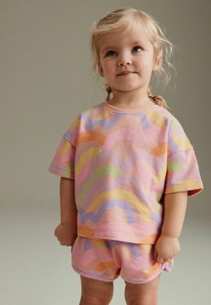 SHORT SLEEVE SET - Šorti - orange rainbow