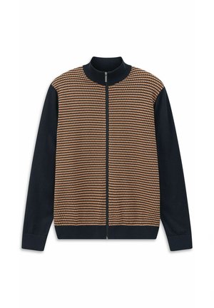 MIT STRUKTUR - Strickjacke - braun