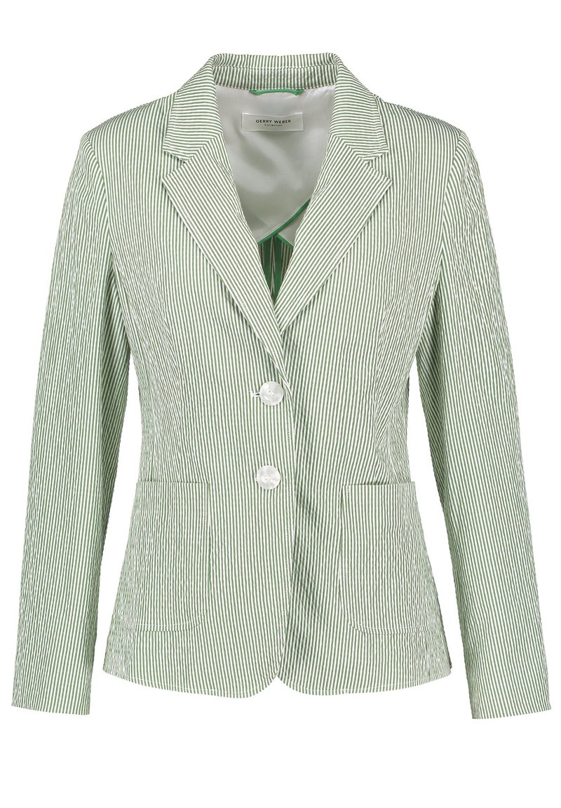 Damen Leichte Jacken | Gerry Weber Blazer ecru/weiss/grün streifen/grün - SU16437 Damen Leichte Jacken | Gerry Weber Blazer ecru/weiss/grün streifen/grün - SU16437
