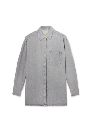 Trussardi, CAMICIA DENIM CON APPLICAZIONE SUL RETRO - Chemisier - grigio