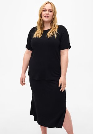Zizzi SCHMAL GESCHNITTENER MIDI - Pencil skirt - black