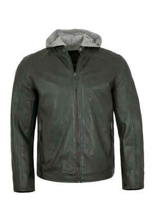 RAZOR-2 - Lederjacke - dunkelgrün petrol