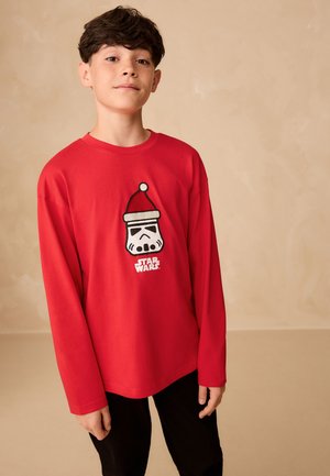 Next, REGULAR FIT LONG SLEEVE CHRISTMAS  - T-shirt con stampa - red star wars