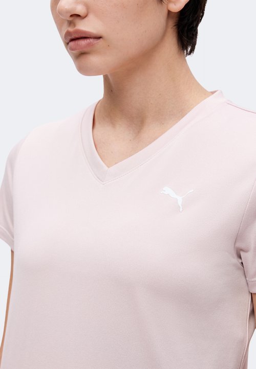 PUMA TAD ESSENTIAL V NECK TEE - Sports T-shirt - misty pink — foto 6