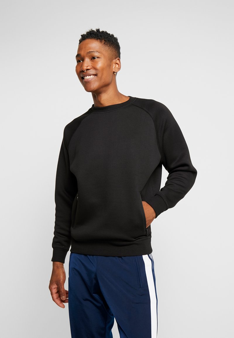 Urban Classics - RAGLAN ZIP POCKET CREW - Sweatshirt - black, Forstør