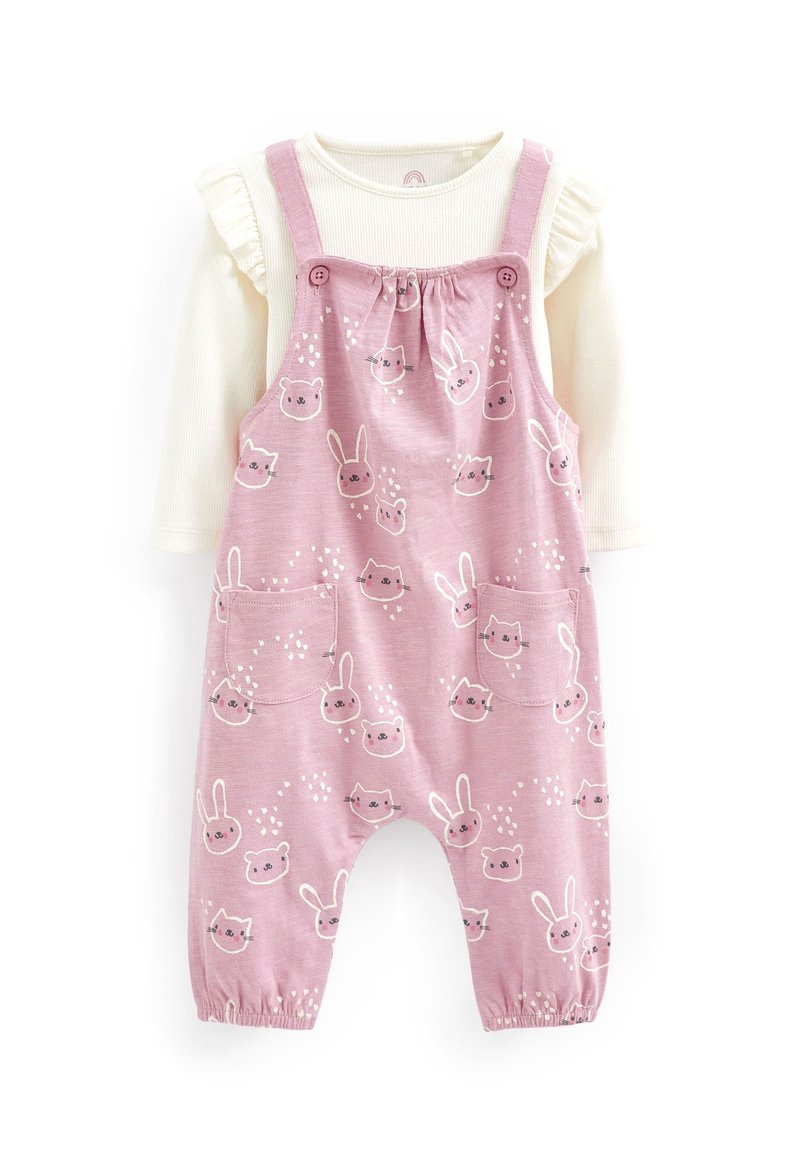 Next JERSEY PRINTED BABY 2 PIECE DUNGAREES AND BODYSUIT SET Latzhose