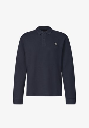 Street One MEN, LANGARM POLOSHIRT IN WAFFELSTRUKTUR - Polo - dark ink blue