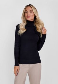 RESPECT ROLL NECK - Strickpullover - black