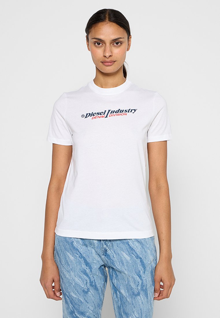 Diesel T-shirt print wit Diesel T-shirt print wit