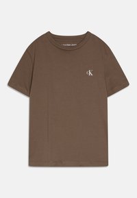 Calvin Klein Jeans MONOGRAM UNISEX 2 PACK - Osnovna majica kratkih rukava - shitake/ classic beige
