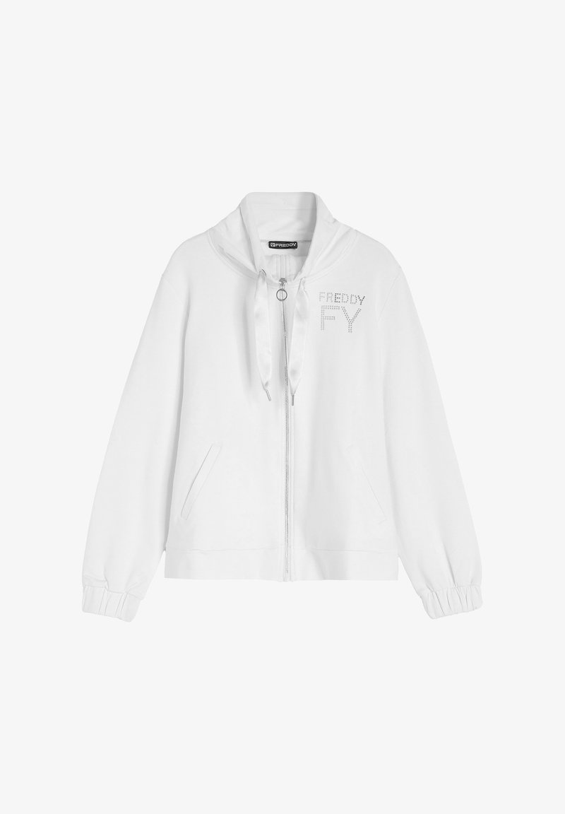 Freddy IN FRENCH CON COLLO ALTO - Felpa con zip - bianco