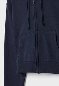 Stradivarius CROPPED  - Mikina so zipsom - dark blue