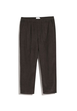 Farah HAWTIN TAPERED FIT CORD DRAWSTRING - Trousers - farah chocolate