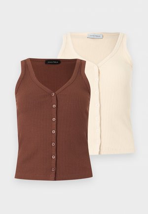 Anna Field Top - sand/chocolate