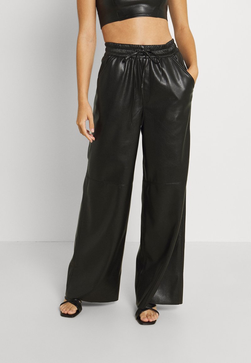 Good American WIDE LEG - Calças - black