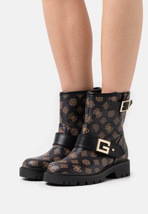 RAGNER - Bottines à plateau - brown/ocra