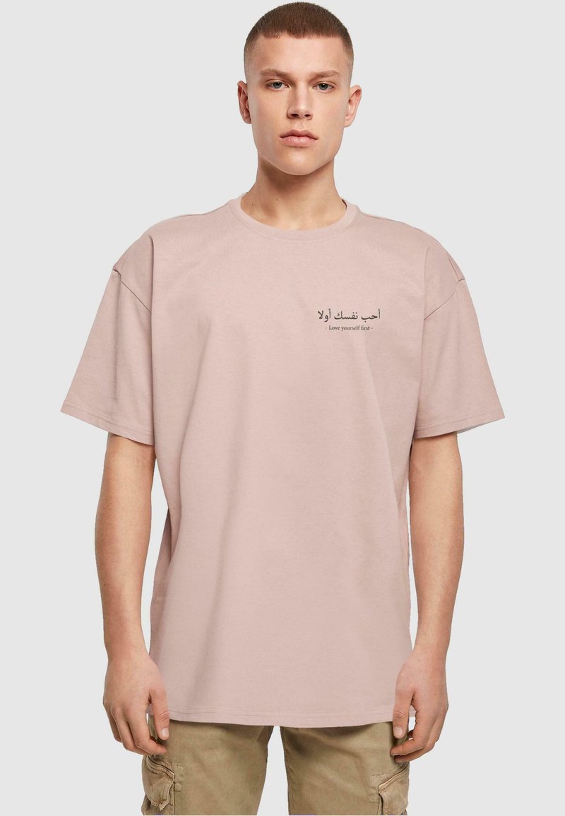 Merchcode LOVE YOURSELF FIRST HEAVY OVERSIZED  - T-shirts print - duskrose