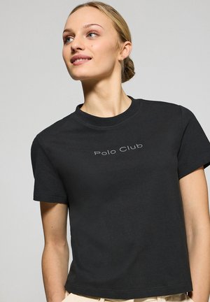 SHORT SLEEVE BOXY FIT MINIMAL COMB RUBBER TORI - T-shirt med print - black