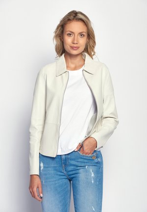 Leather jacket - white