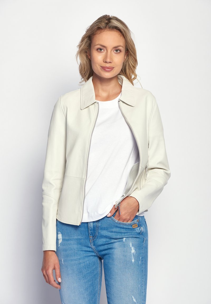 Maze Leren jas - white
