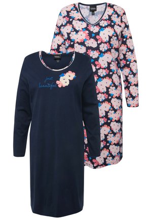 Ulla Popken Damen-Nachthemd: Bequeme Baumwolle Mit V-Ausschnitt & 3/4-Ärmeln In Aubergine – Größe 50/52