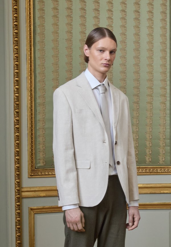 SLHREG MALIK SUN - Suit jacket - oatmeal
