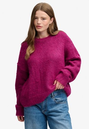 Superdry & Co, SUPERDRY SLOUCHY BRUSHED KNIT JUMPER.. - Maglione - italian plum