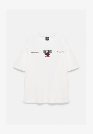 PULL&BEAR, GUNS N' ROSES - T-SHIRT - T-shirt imprimé - white