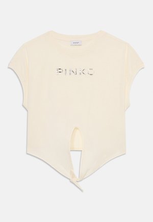 TEE NODO BORCHIE - T-Shirt basic - bianco/argento