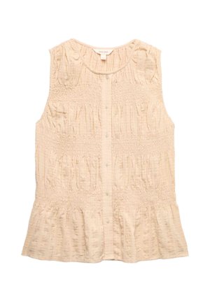 Marks & Spencer, SHIRRED BUTTON THROUGH - Top - ecru