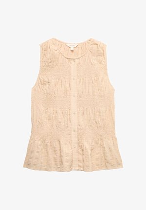 Marks & Spencer, SHIRRED BUTTON THROUGH - Débardeur - ecru