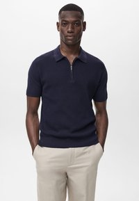 Mango - Polo shirt - marineblauw Thumbnail Image 1